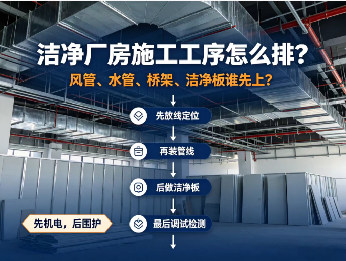​洁净厂房施工顺序怎么排？一篇讲清楚  ！